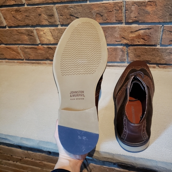 Johnston & Murphy Men Oxford Brown Shoes Size 8.5 - Picture 6 of 7